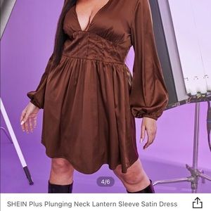 Brown satin dress